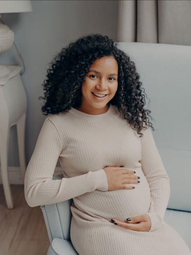 Smiling pregnant woman
